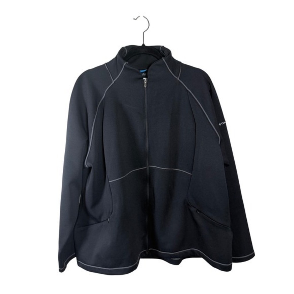Columbia Omni-Wick Black Full Zip Athletic Performance Jacket 2X
